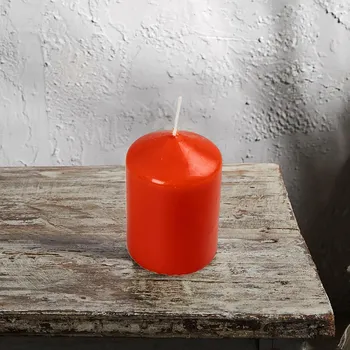 Svíčka Weltbild Sloupová svíčka, tmavě oranžová 493484
