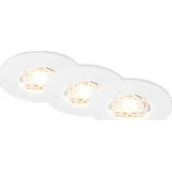 Bodové svítidlo BRILONER 3ks sada LED vestavné svítidlo, 6,5 cm, 3,6W, 350lm, bílé - BRILONER BRI 7606036