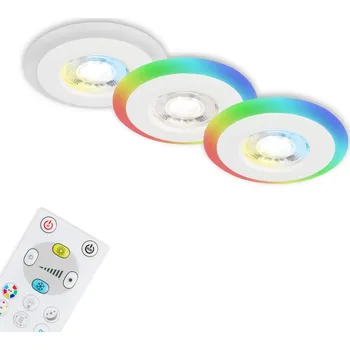 Bodové svítidlo BRILONER LED vestavná svítidla sada, pr.8,4 cm, 3x LED, 5 W, 460 lm, bílé - BRILONER BRI 7040-036