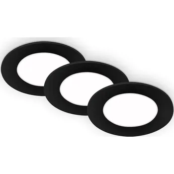 Bodové svítidlo BRILONER LED vestavná svítidla 3ks sada, pr.8,6 cm, 3x LED, 3 W, 350 lm, černá - BRILONER BRI 7057-435