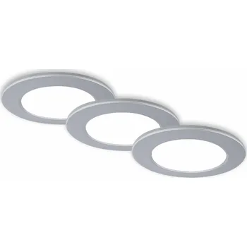 Bodové svítidlo BRILONER CCT LED vestavná svítidla sada, pr.9,2 cm, 3x LED, 4,8 W, 450 lm, matný chrom - BRILONER BRI 7034-034