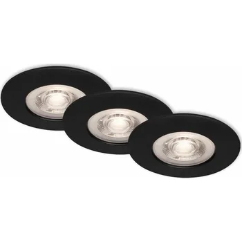 Bodové svítidlo BRILONER 3ks sada LED vestavné svítidlo, pr. 9 cm, 5 W, černá - BRILONER BRI 7046-035