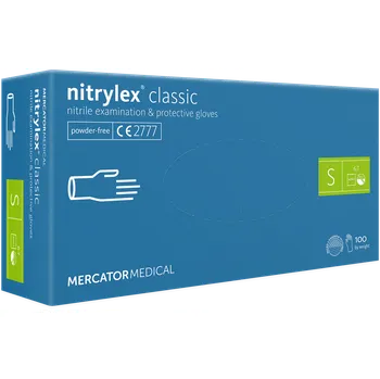 Vyšetřovací rukavice Vyšetřovací rukavice NITRYLEX CLASSIC–vel.S (100ks)