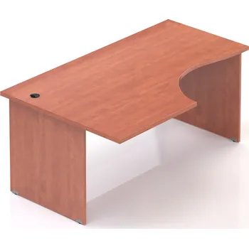 Psací stůl NABYTEK-DESIGNOVY.CZ BKA21 03 - Kancelářský rohový stůl levý Komfort, dřevěná podnož, 160x70/100x76 cm