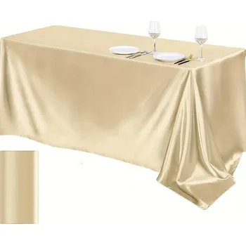 ubrus Barevný hladký ubrus na stůl pro svatbu a oslavu | svatební ubrus, party ubrus - Šampaňské zlaté , Rozměr 145 x 260 cm