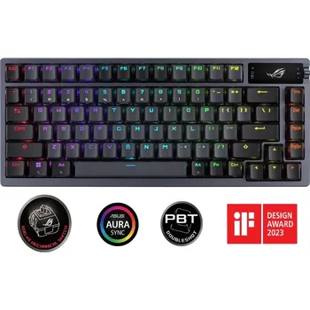 Klávesnice ASUS ROG AZOTH, mechanická, Bluetooth, US, černá (90MP0316-BKUA01)