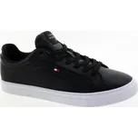 TOMMY HILFIGER Pánské černé kožené tenisky FM0FM05483-BDS-247 Velikost 46