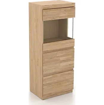 Kuchyňská skříňka Massivo.cz Vitrína Winten 3 (Breten), nízká, dub