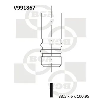 Ventil motoru Sací ventil BGA V991867
