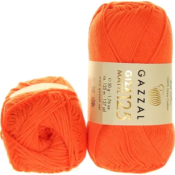Příze Gazzal Giza Matte 125 5565 oranžová