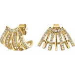 Rosefield Oslnivé pozlacené náušnice s krystaly Swarovski JECCG-J1029 + 2 měsíce na vrácení zboží