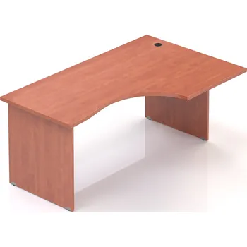 Psací stůl NABYTEK-DESIGNOVY.CZ BKA20 03 - Kancelářský rohový stůl pravý Komfort, dřevěná podnož, 160x70/100x76 cm