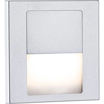 Bodové svítidlo PAULMANN LED vestavné svítidlo do zdi Tsaro hranaté 80x36mm 1W 230V 2700K matný chrom - PAULMANN P 80000