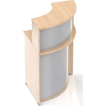 Psací stůl NABYTEK-DESIGNOVY.CZ NLKA90 05 - Recepční rohový pult s nástavbou Komfort, 70x70x111 cm