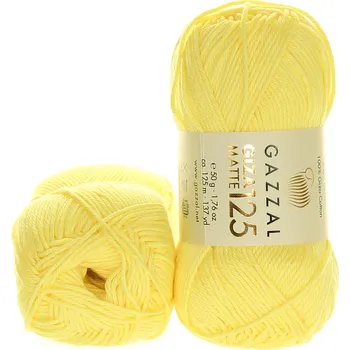 Příze Gazzal Giza Matte 125 5559 světle žlutá