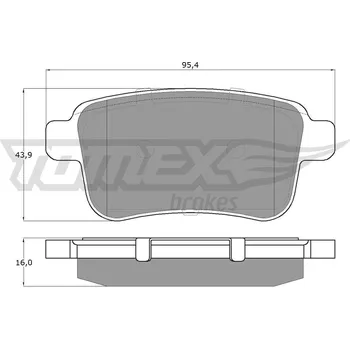 Brzdová destička Sada brzdových destiček, kotoučová brzda TOMEX C TX 15-85