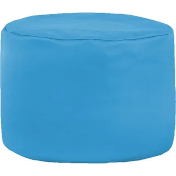 Taburet Taburetka Cilindro světle modrá ekokůže