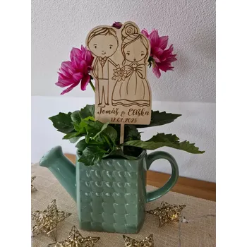 Svatební dekorace Dřevěný zápich ON+ONA