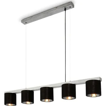 Svítidlo BRILONER Závěsné svítidlo, 136 cm, bez 5x E14, antická stříbrná - BRILONER BRI 4736-054