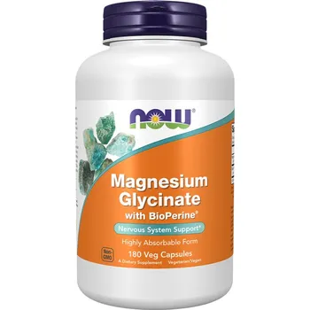 Fitness strava Now Foods Magnesium Glycinate with BioPerine 180 kapslí