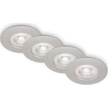 Bodové svítidlo BRILONER LED vestavná svítidla, pr.9 cm, 4x LED, 4,9 W, 480 lm, matný chrom - BRILO BRILO 7998-044