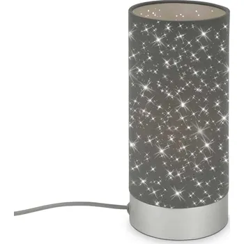 Lampička BRILONER Hvězdné nebe stolní lampa, pr. 11 cm, max. 25 W, šedá - BRILO BRILO 7028-014