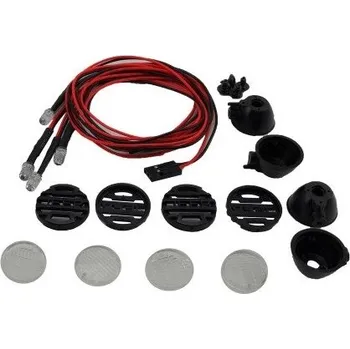 RC náhradní díl RC PARTS - ULTIMATE RACING Kulaté přídavné LED světla, černá (4 ks.)