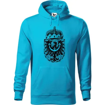 Dámská mikina Mikina - Koruna Česká - Slezsko Barva: Modrá - tyrkysová (44), Velikost: L, Střih: Pánské
