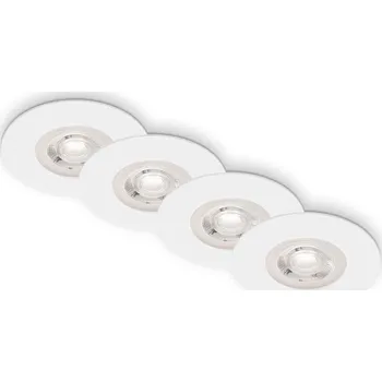 Bodové svítidlo BRILONER LED vestavná svítidla, pr.9 cm, 4x LED, 4,9 W, 480 lm, bílé - BRILO BRILO 7999-046