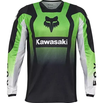 Cyklistické oblečení FOX dres FOX 180 Kawasaki fluo green - XS