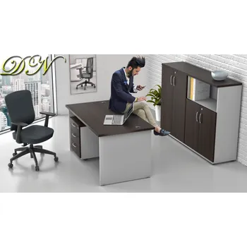 Zahradní sestava NABYTEK-DESIGNOVY.CZ ZE 1.6 07 - Sestava kancelářského nábytku Komfort 1.6, kaštan/šedá