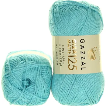Příze Gazzal Giza Matte 125 5580 tyrkysově modrá