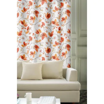 Závěs dekorační, OXY Listy oranžové 150 cm