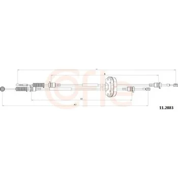 Tažné lanko, ruční převodovka COFLE 11.2883