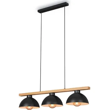 Svítidlo BRILONER Závěsné svítidlo, 98 cm, max. 40 W, černá-dřevo - BRILO BRILO 4046-035