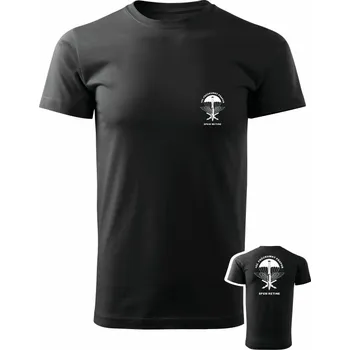 Pánské tričko Tričko 102. průzkumný prapor - backside - černá