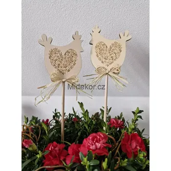 Dřevěná slepička "11 cm" - zápich