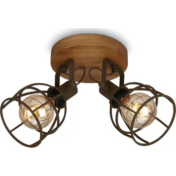 Svítidlo BRILONER Bodové svítidlo pr. 22 cm 2x E27 25W hnědé - BRILO BRILO 2670-024