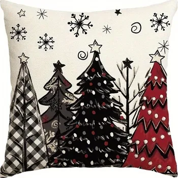 Povlak na polštářek Vánoční povlak na polštář 45x45 cm pro pohovku i dekorace | vánoční povlak, vánoční polštář - TA01