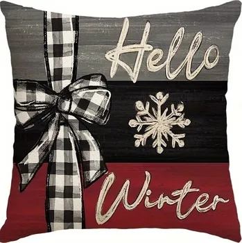 Vánoce Vánoční povlak na polštář 45x45 cm pro pohovku i dekorace | vánoční povlak, vánoční polštář - TA04