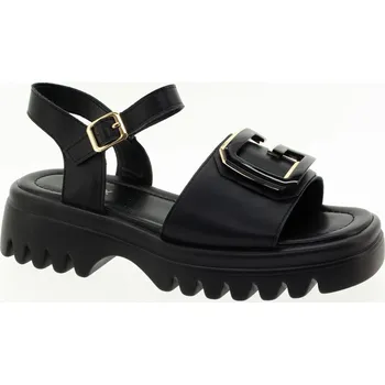 Dámské sandále EPICA Dámské kožené černé sandály W1V1129-D16-1A PDPD-01-N-255 Velikost 39