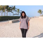 Nelly Mušelínová vesta - šedá velikost: S - L