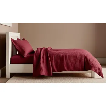 Povlečení Mušelínové bavlněné povlečení, Bordo
