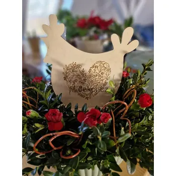 Velikonoční dekorace Dřevěná slepička "20 cm"