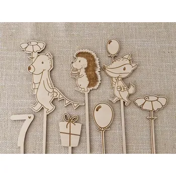 Zahradní dekorace Zvířátka v dortu (sada)