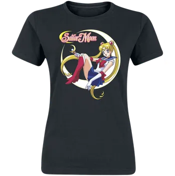 Dámské tričko Tričko Anime z Sailor Moon - Sailor Moon - Ženy - černá