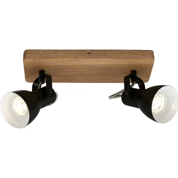 BRILONER Bodové svítidlo 28 cm 2xGU10 35W černá - BRILO BRILO 2902-025