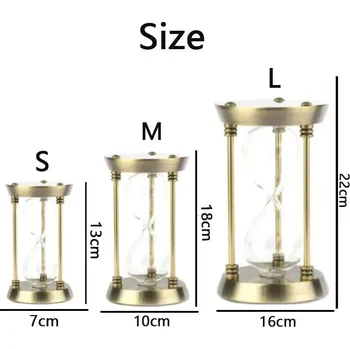 Hodiny Ručně vyráběné skleněné přesýpací hodiny na kovovém stojanu | dekorace, přesýpací hodiny - Styl A , L