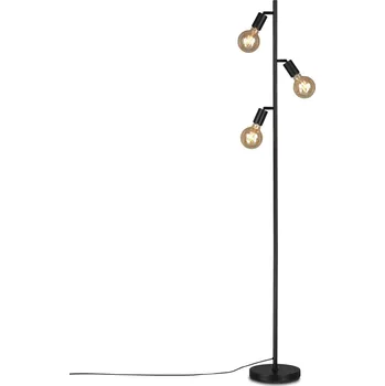 Stojací lampa BRILONER Stojací svítidlo pr. 22 cm 3x E27 10W černá - BRILO BRILO 1387-035