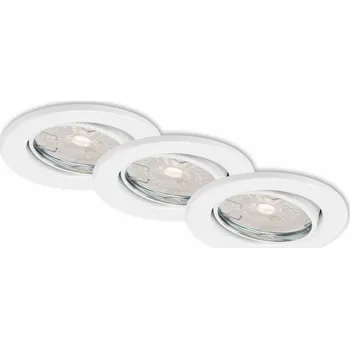 Bodové svítidlo BRILONER 3ks sada vestavné svítidlo, pr. 8,6 cm, 5,5 W, bílé - BRILO BRILO 7256-036